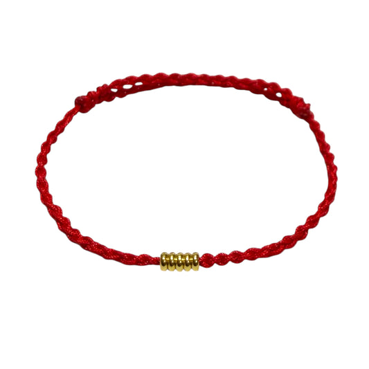 Crimson Gold Rings Bracelet