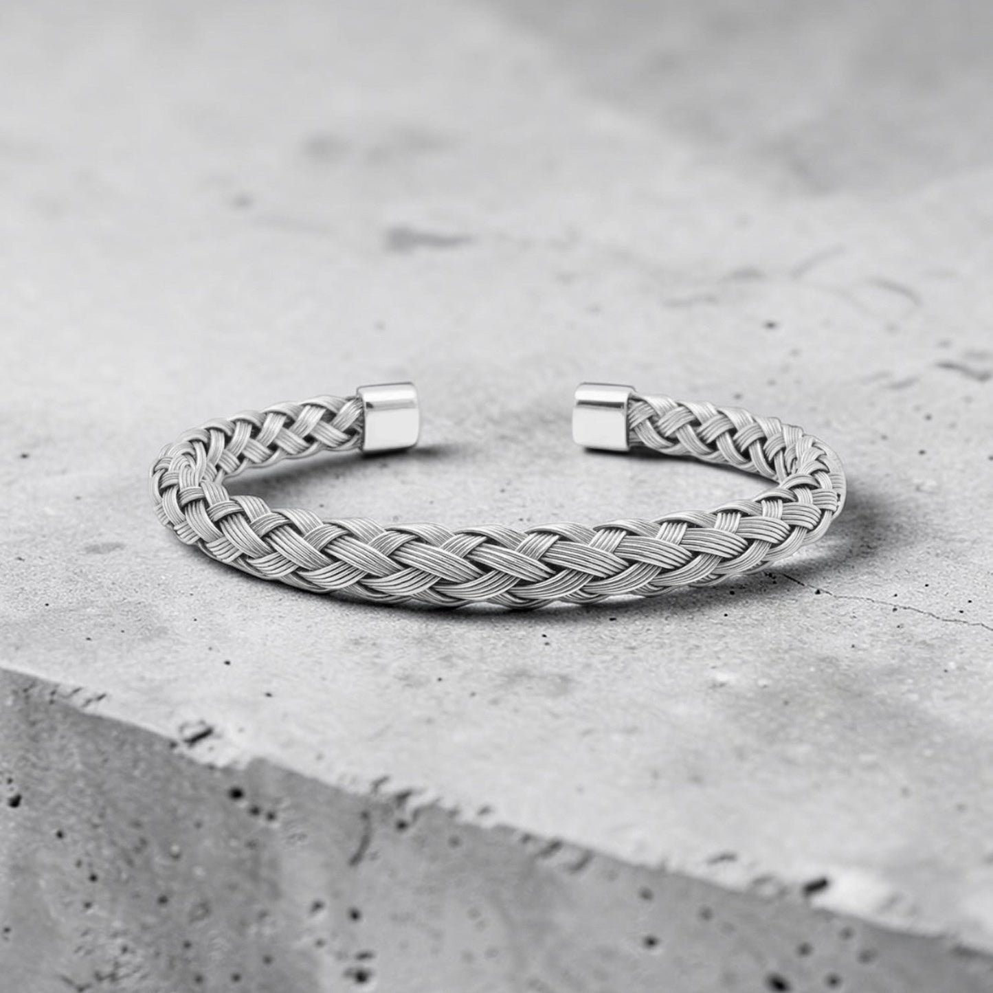 Braided Cuff Stainless Steel
