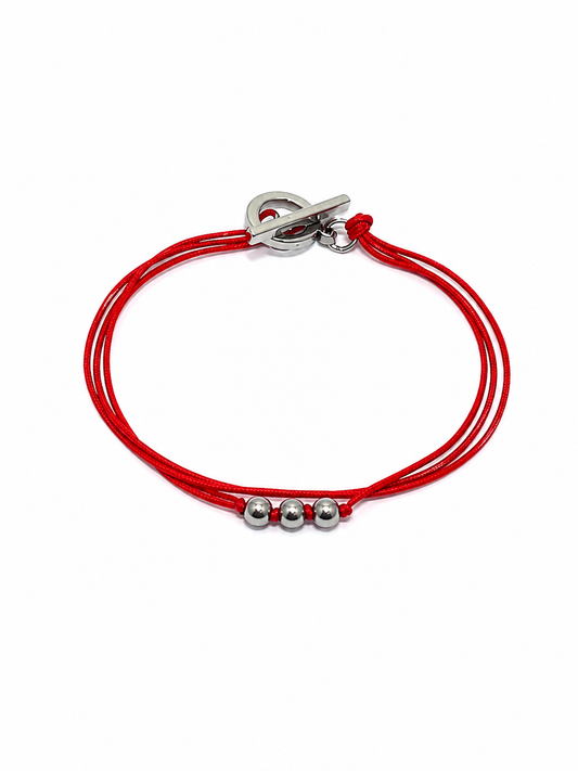 I - O threads hematite Bracelet