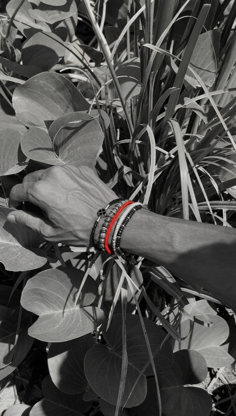 Hand braided RED Cotton Bracelet