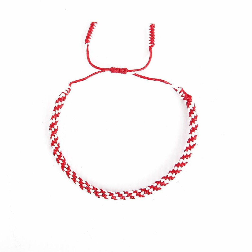 Red & White bold Tibetan bracelet