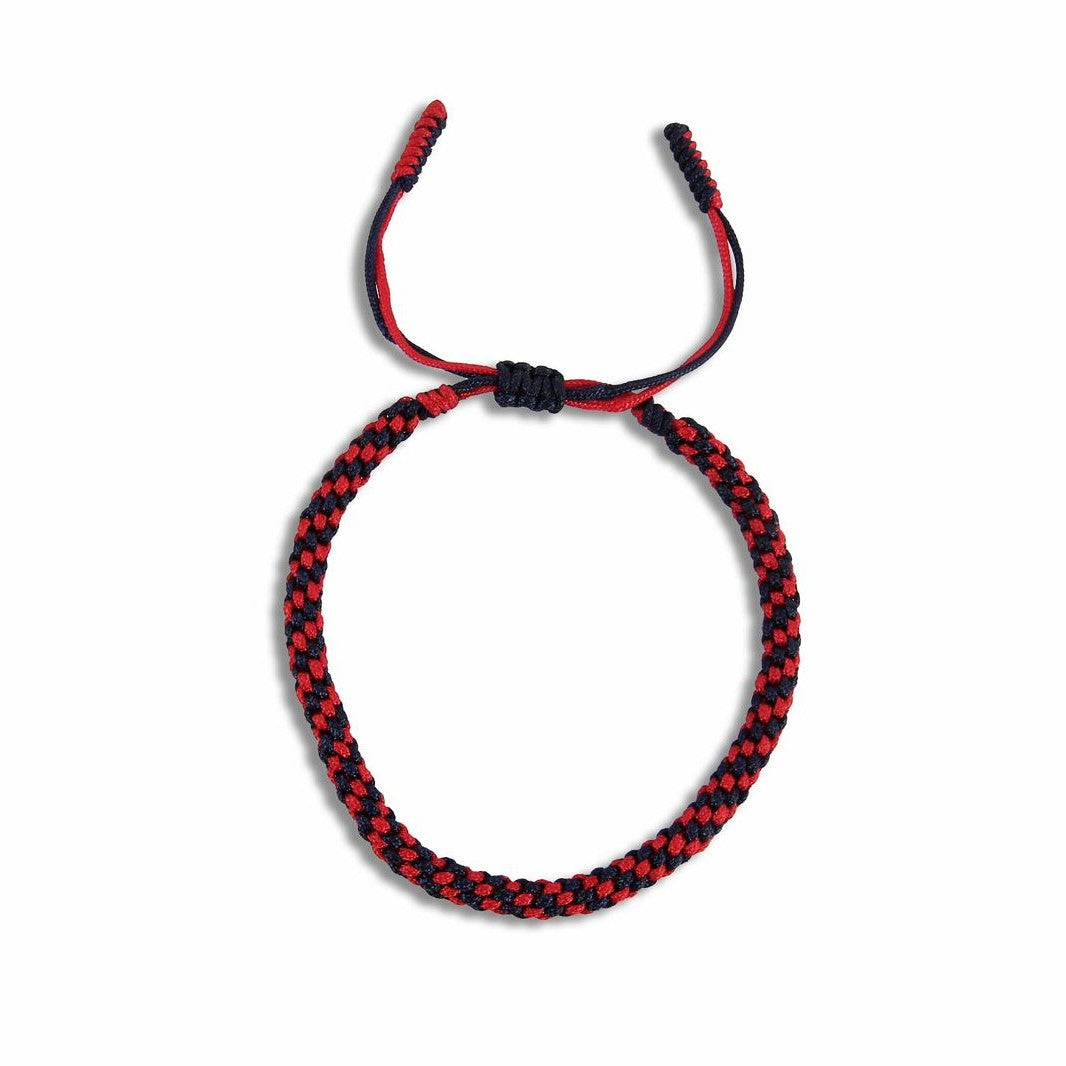 Dark red & blue bold Tibetan bracelet