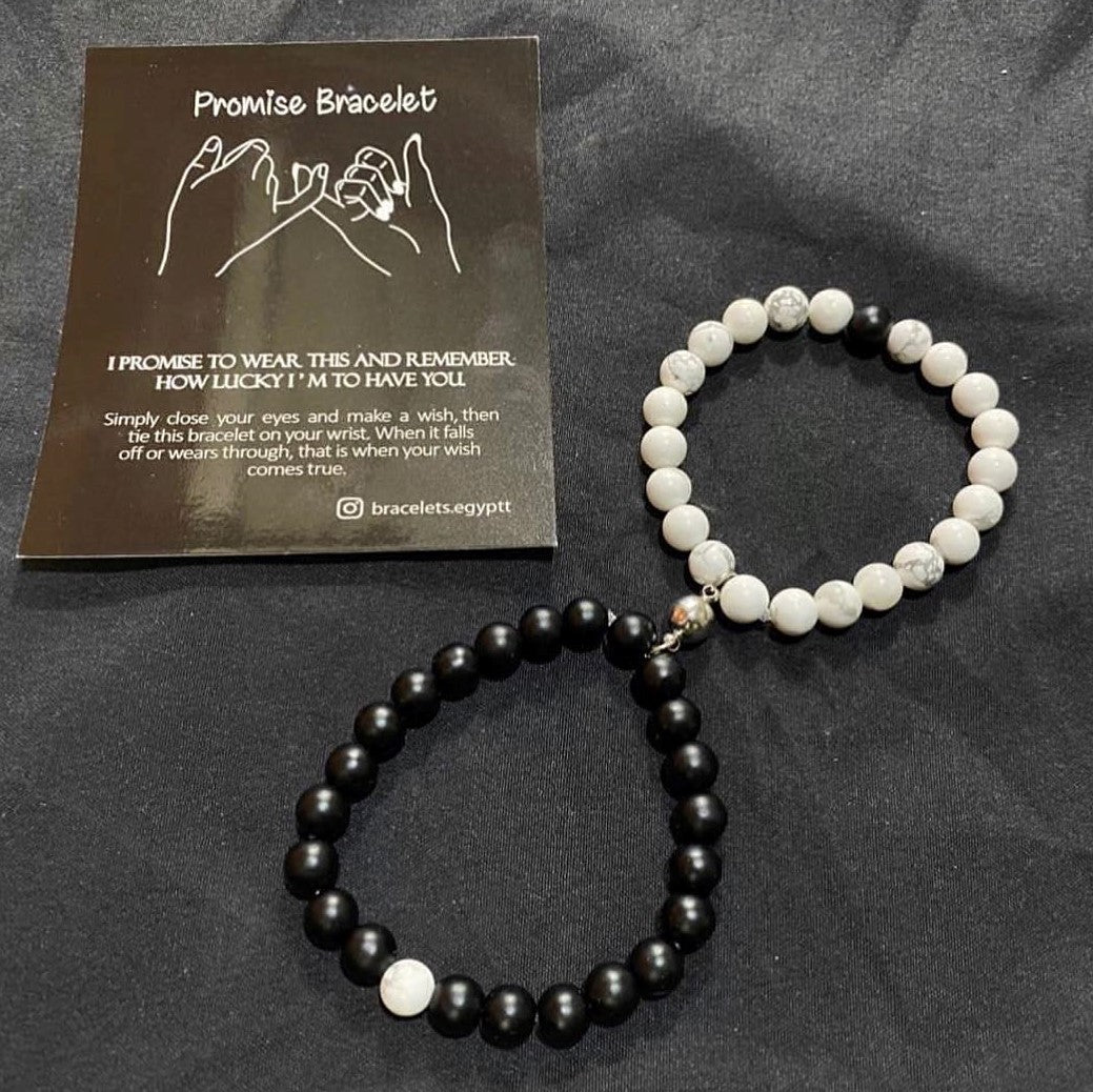 Promise bracelet set with magnet