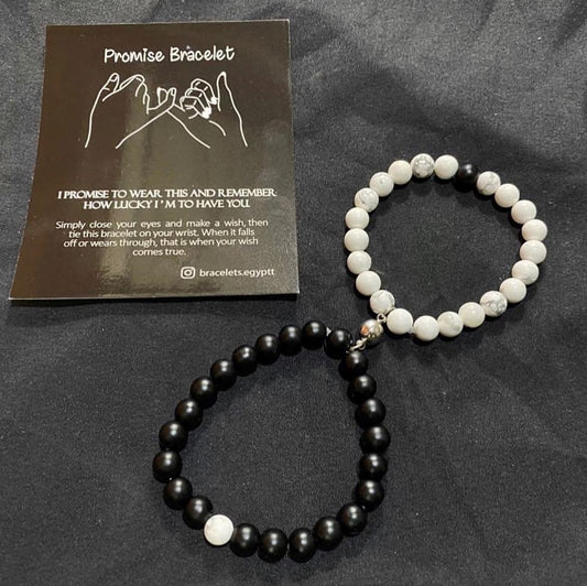 Promise bracelet set with magnet