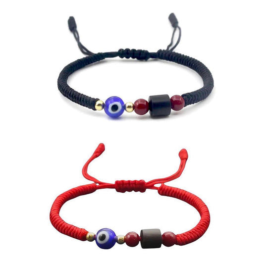 Evil eye couple bracelet set