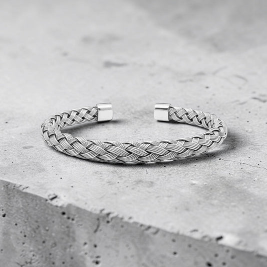 Braided Cuff Stainless Steel