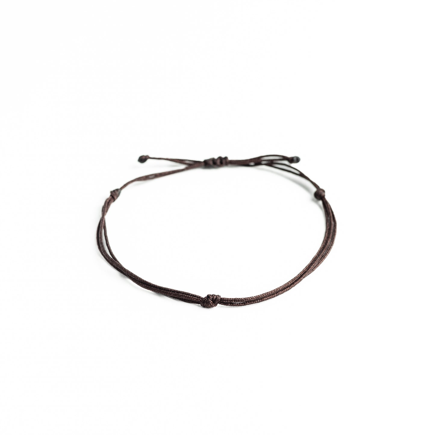 Brown Centered Knot Thread Bracelet