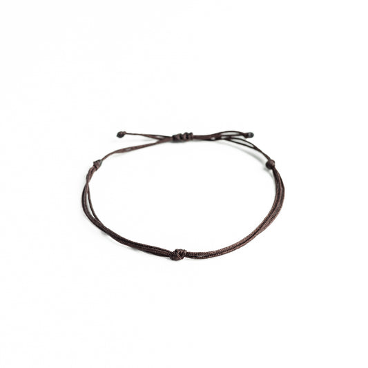 Brown Centered Knot Thread Bracelet