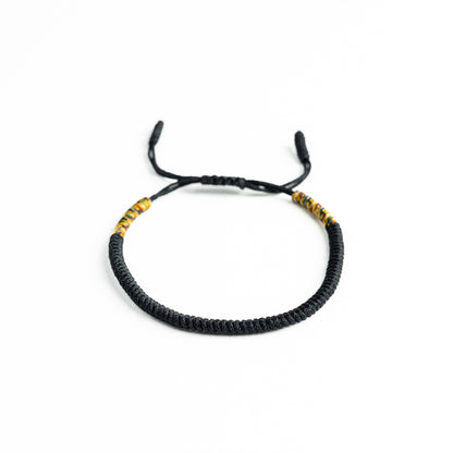 Black tibetan bracelet & Zircon bar onyx stone Set