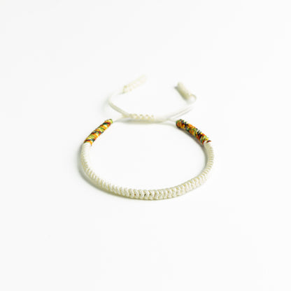 Offwhite tibetan bracelet & black onyx stone Set