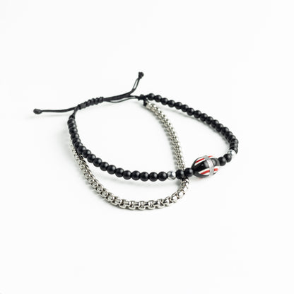 Indian Heritage Onyx Stainless Bracelet