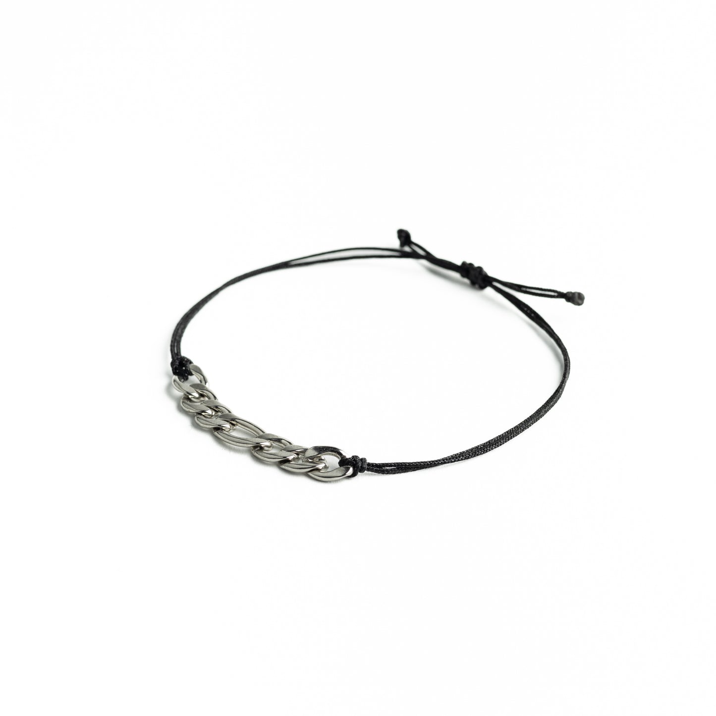 Midnight Threaded Stainless Steel Strand Bracelet