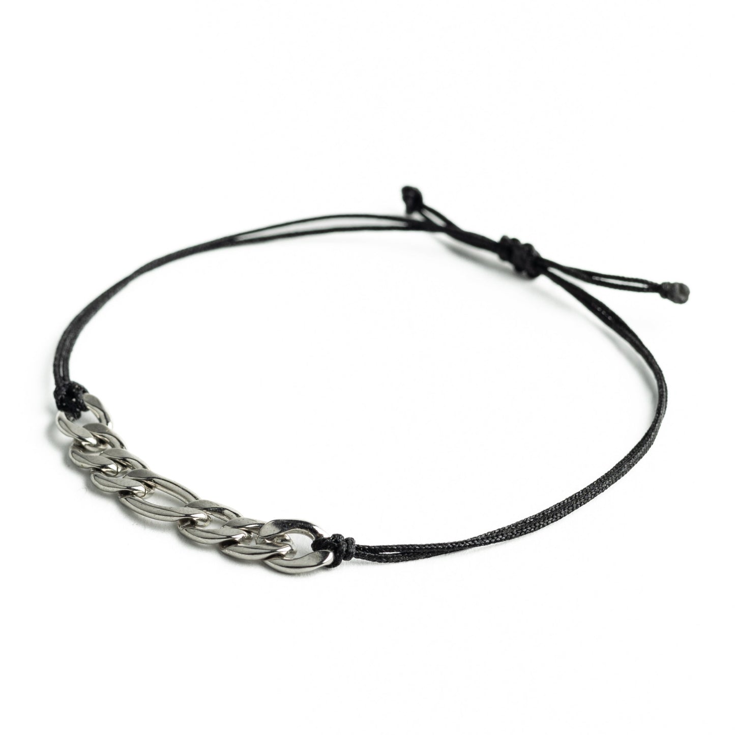 Midnight Threaded Stainless Steel Strand Bracelet