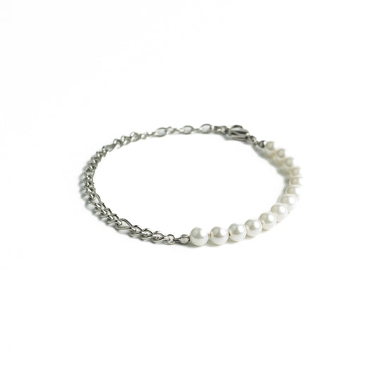 Stainless Steel & Pearl Stone Bracelet