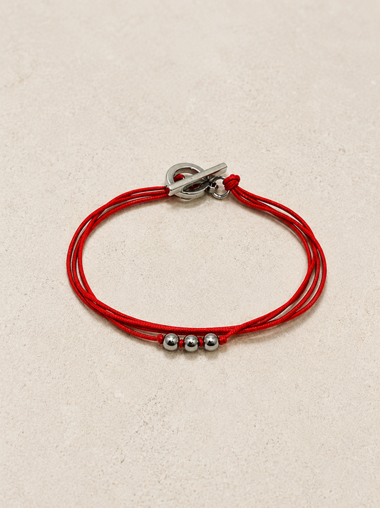 I - O threads hematite Bracelet