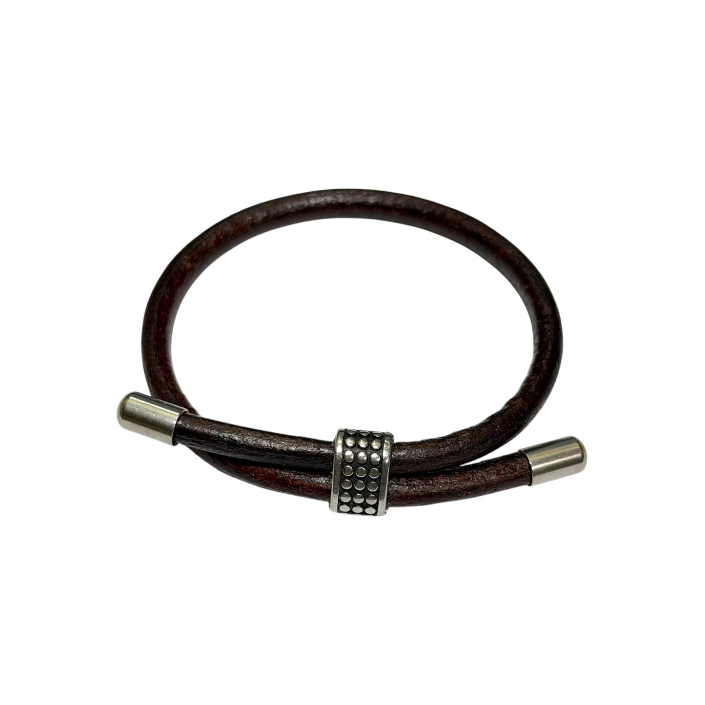 Burnt Ember Leather Bracelet