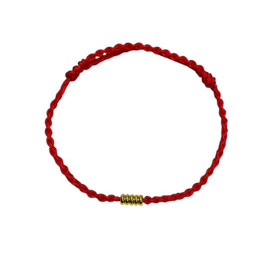 Crimson Gold Rings Bracelet