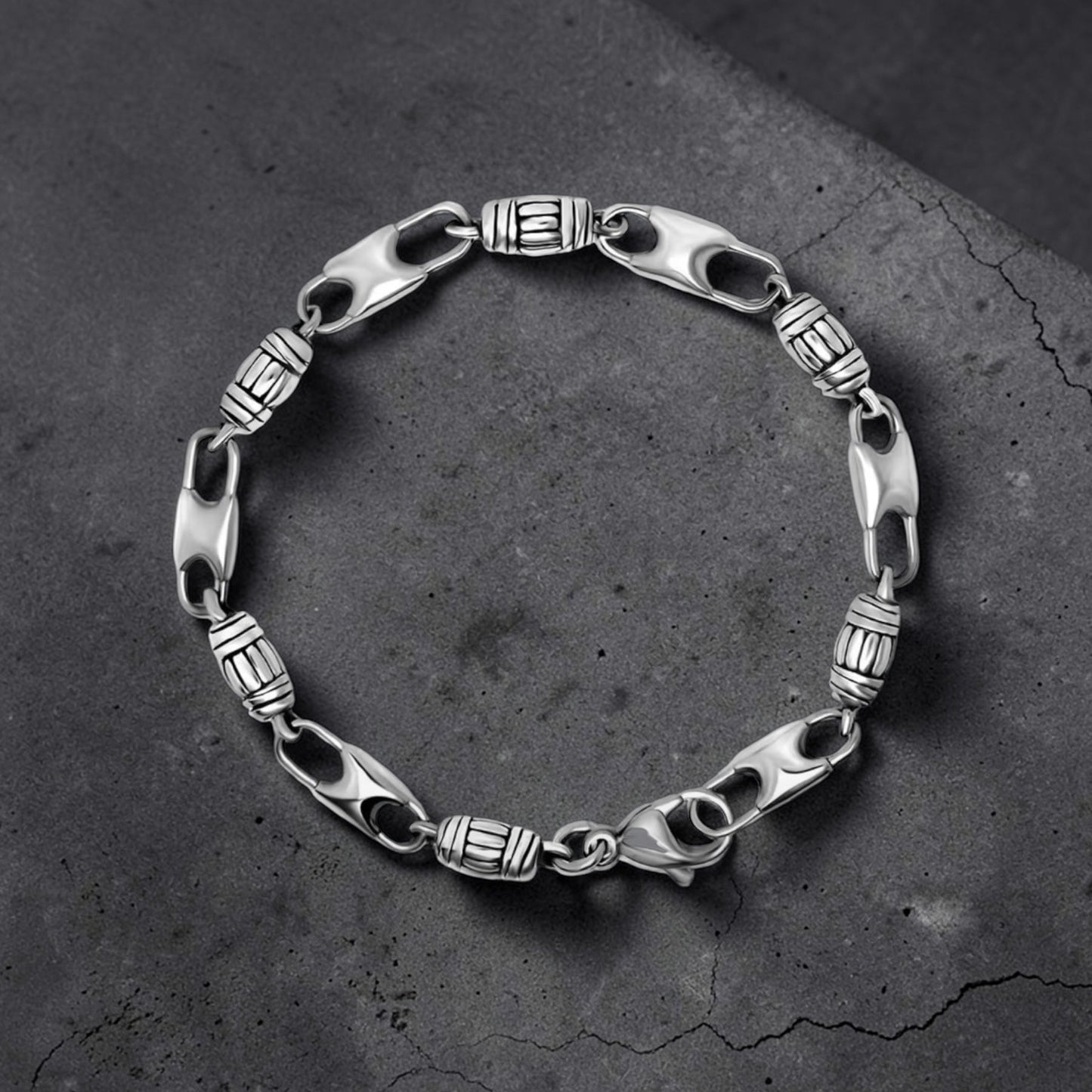 Double Buckle Stainless Steel Bracelet