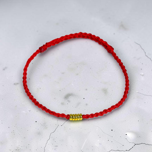 Crimson Gold Rings Bracelet