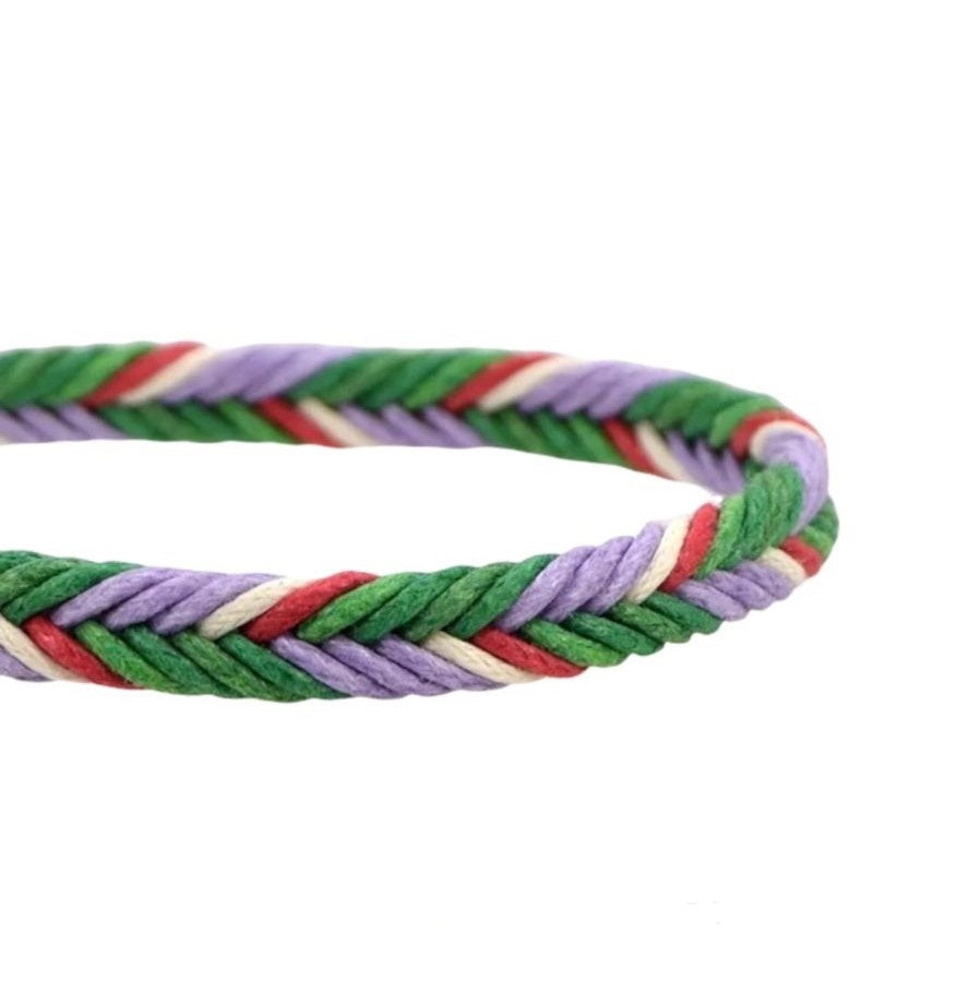 Woven purple bracelet - Adjustable