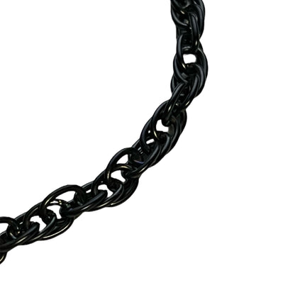 Obsidian Link: Black Stainless Steel Chain Bracelet