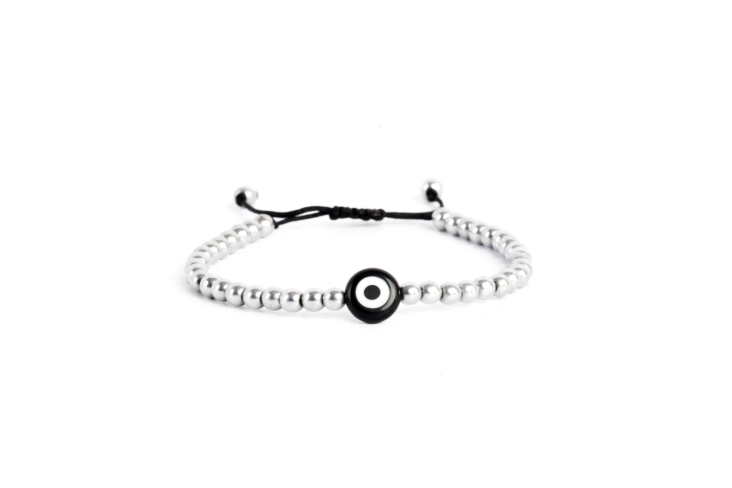 Double line onyx matte bracelet & Hematite black eye Set