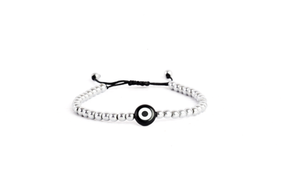 Double line onyx matte bracelet & Hematite black eye Set