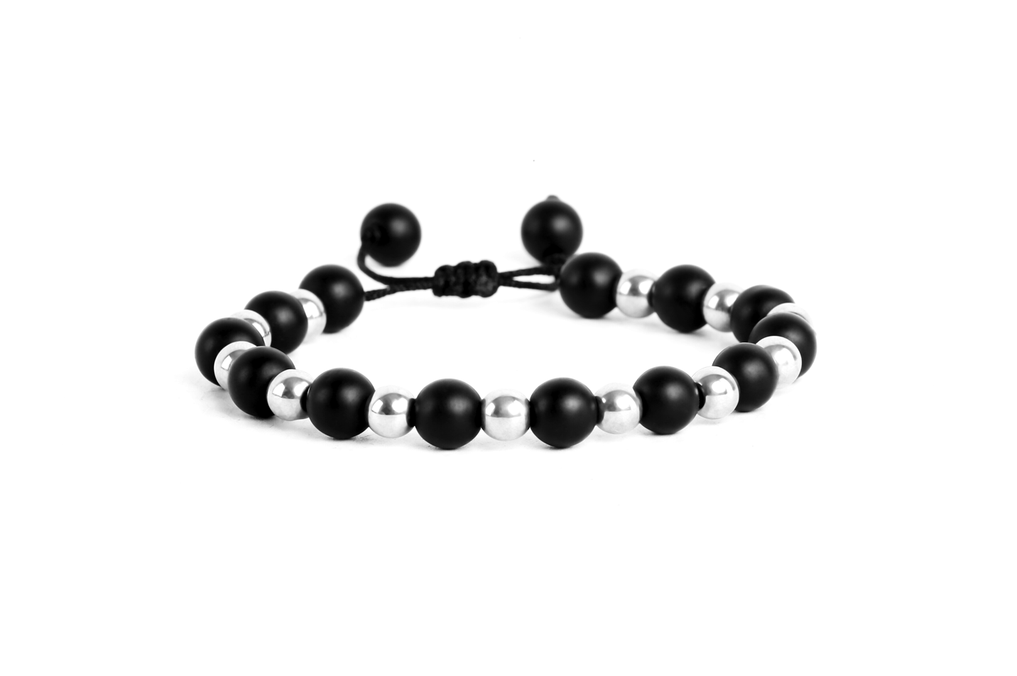 Hematite & onyx bracelet 8 mm