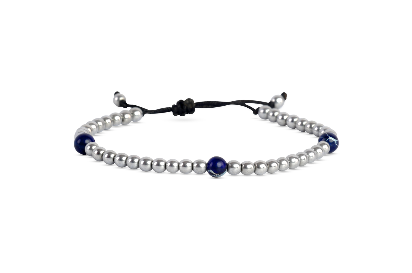 3 Earth stone bracelet - Dark blue