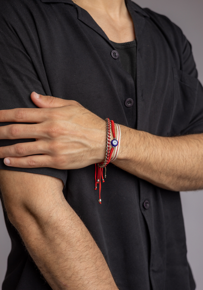 Triad of Red Radiance: Bracelet Ensemble