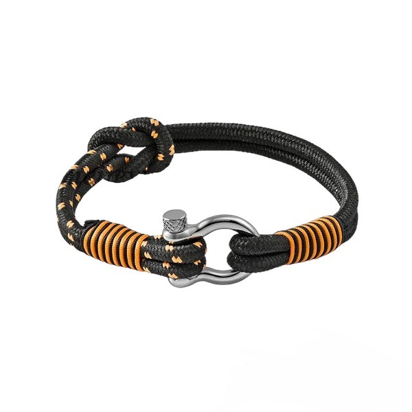 Shackle stainless steel orange bracelet