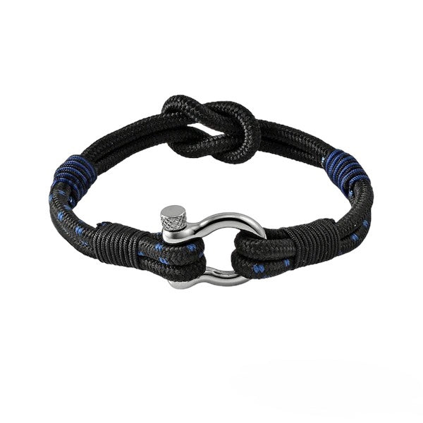 Shackle stainless steel dark blue bracelet