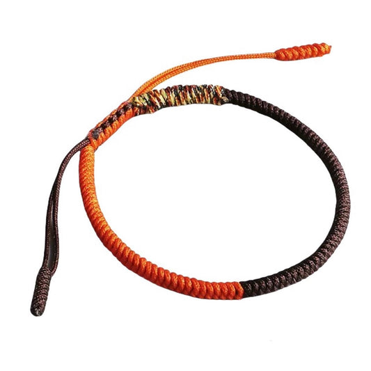 Half brown half orange Tibetan bracelet  